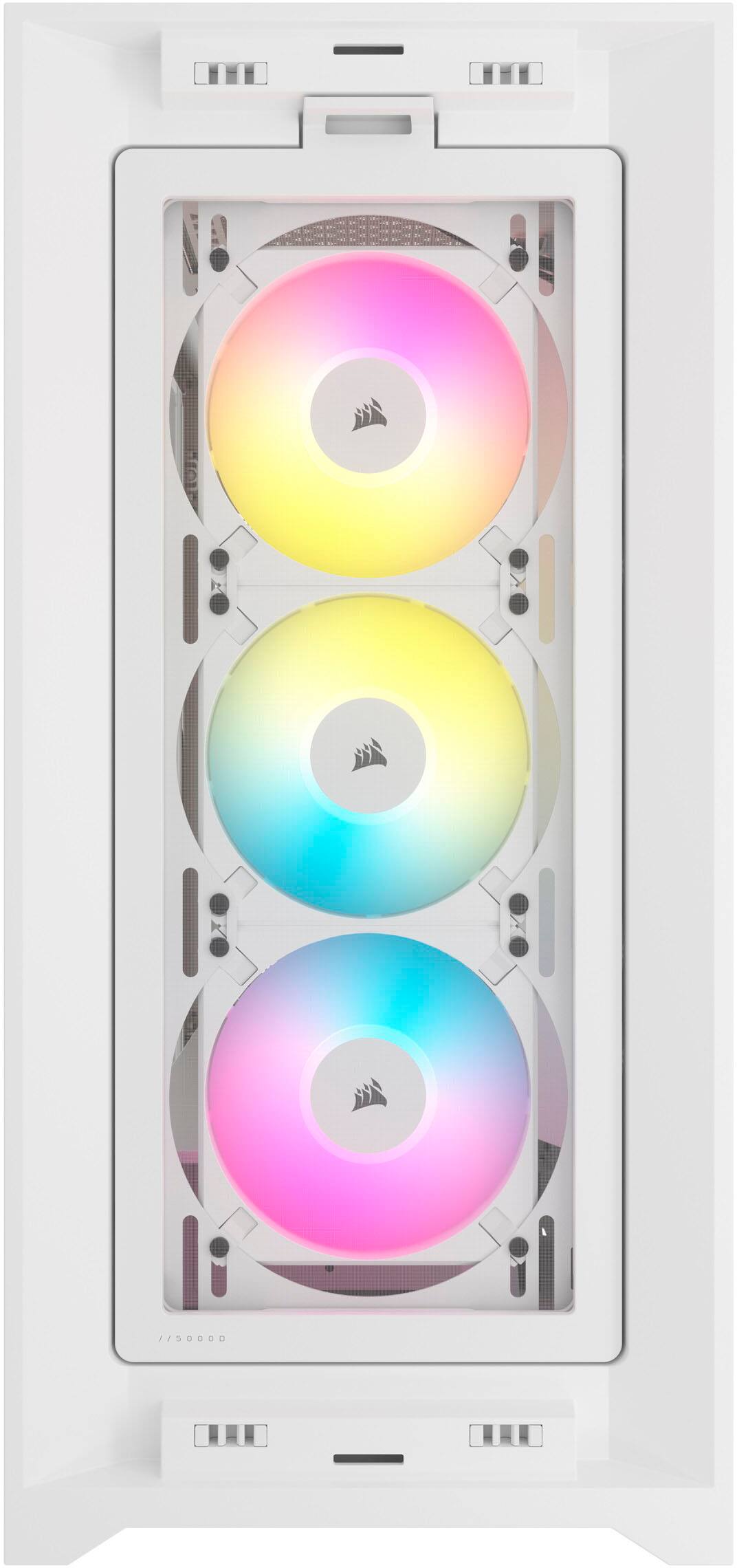 Alt View 22. CORSAIR - iCUE 5000D RGB AIRFLOW ATX Mid-Tower PC Case - True White.