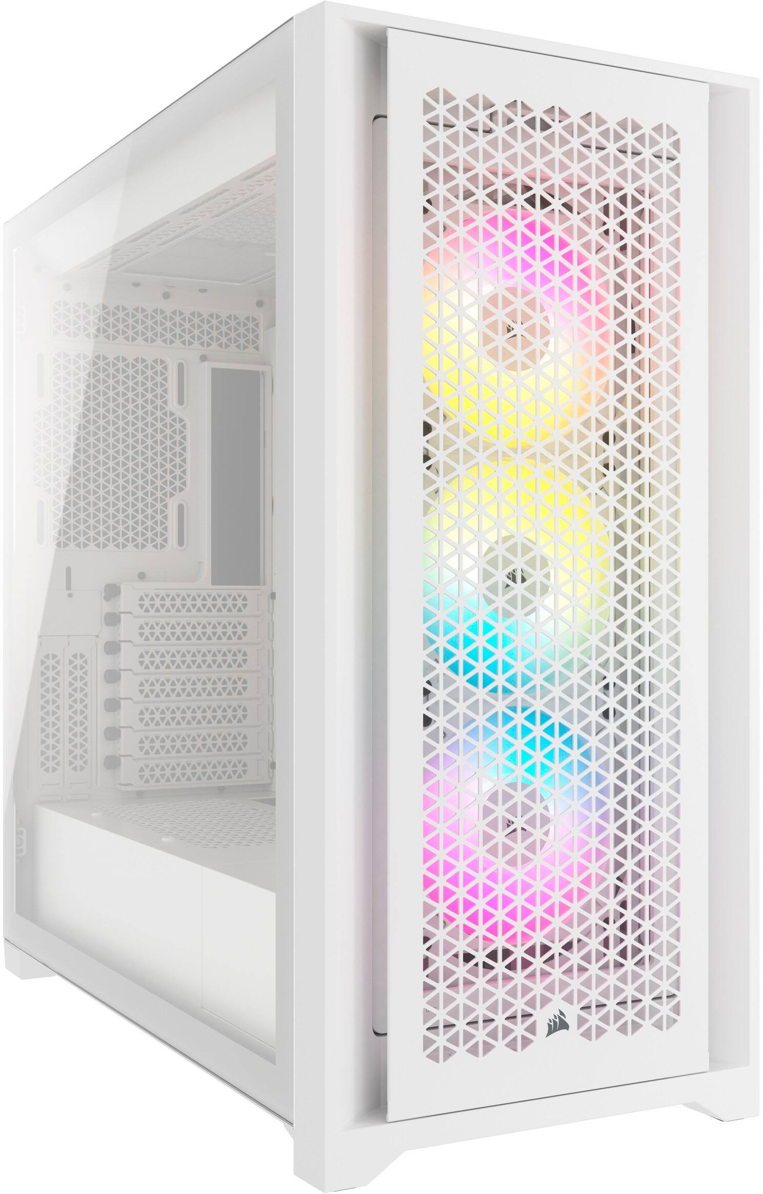 CORSAIR - iCUE 5000D RGB AIRFLOW ATX Mid-Tower PC Case - True White