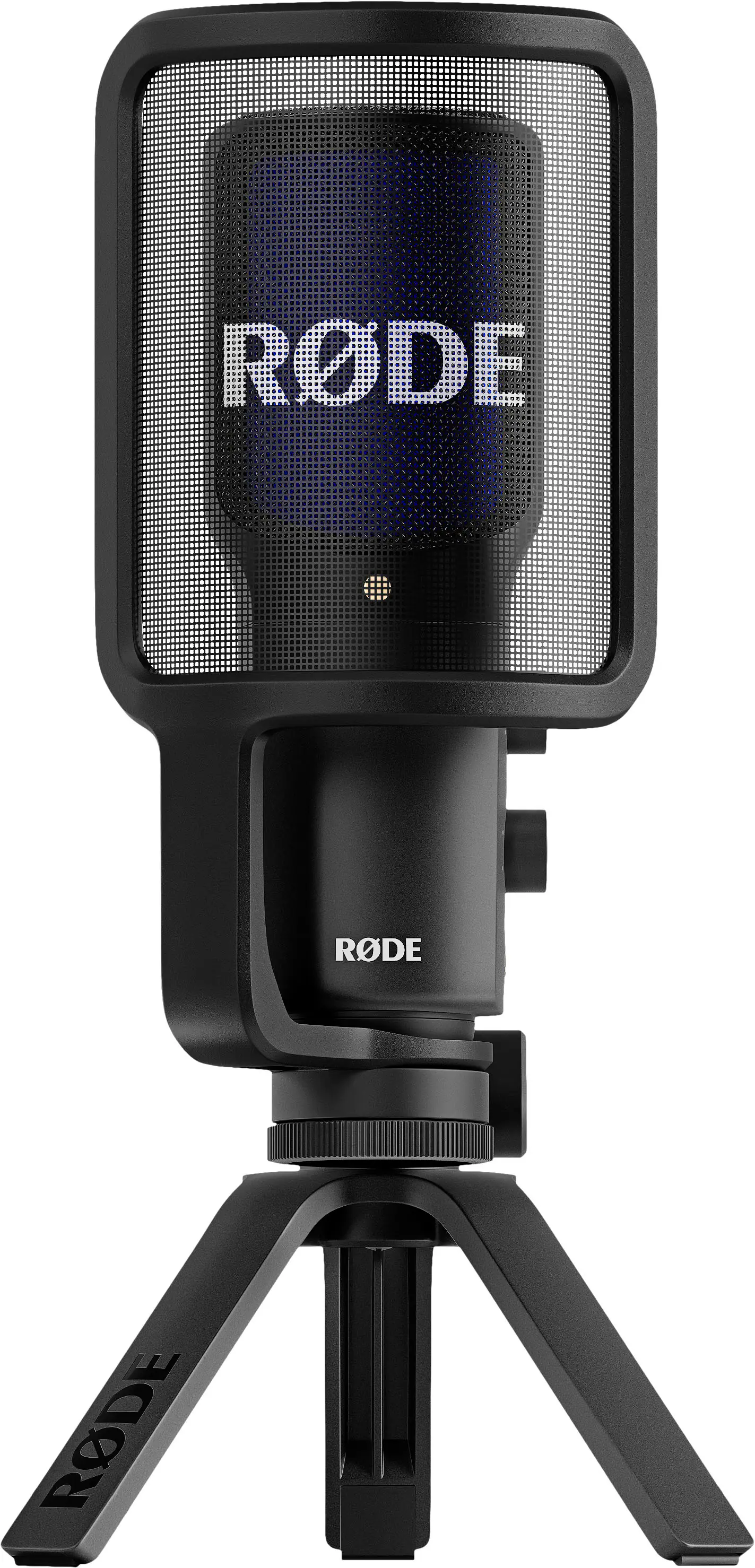 RØDE - NT-USB+ Wired Condenser Microphone with USB Type-C - Black/Blue