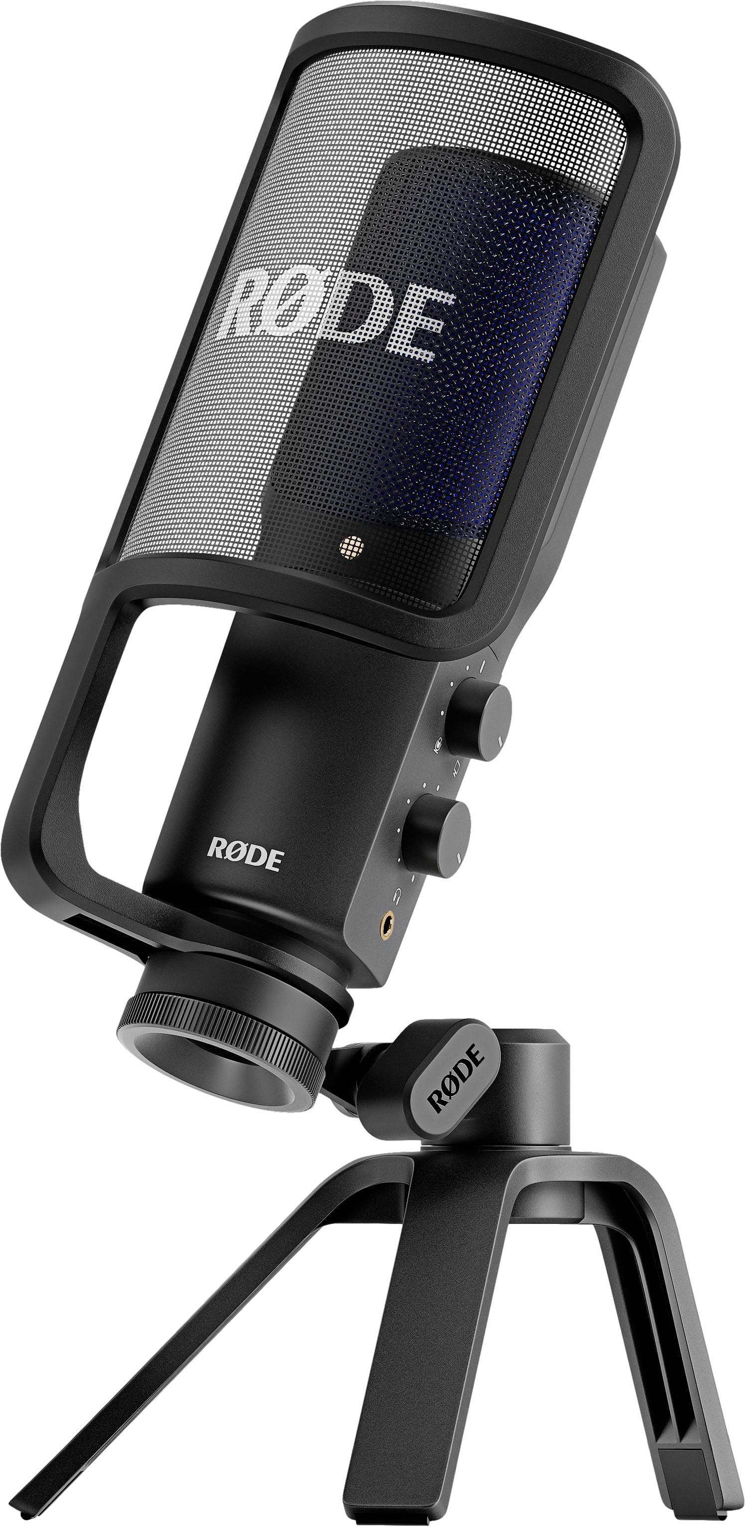 Alt View 11. RØDE - NT-USB+ Wired Condenser Microphone with USB Type-C - Black/Blue.