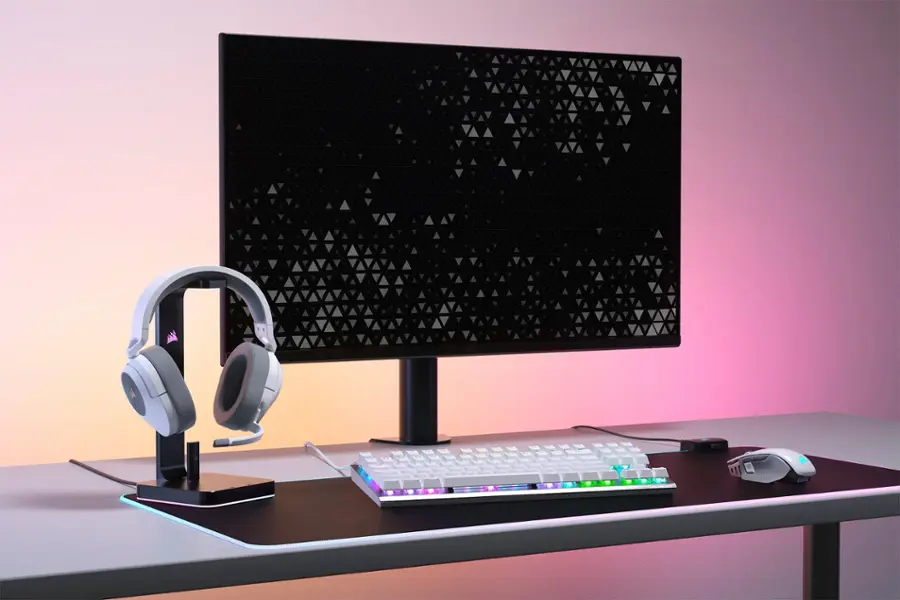 Alt View 14. CORSAIR - HS Series HS55 Wireless Gaming Headset for PC, PS5, and Mobile - White.