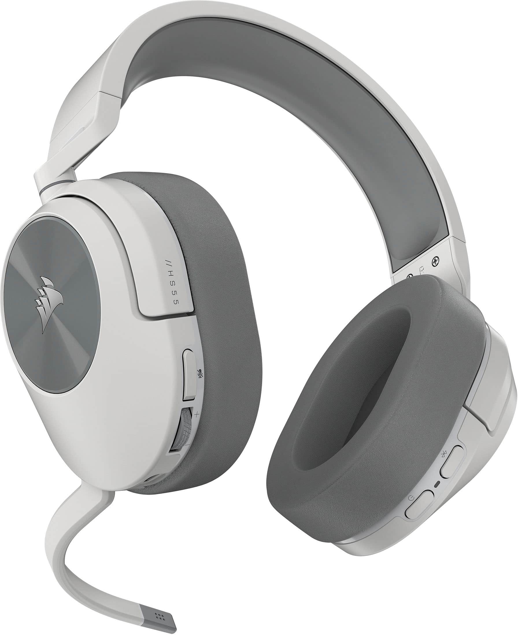 Left. CORSAIR - HS Series HS55 Wireless Gaming Headset for PC, PS5, and Mobile - White.