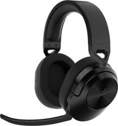 CORSAIR - HS Series HS55 Wireless Dolby Audio 7.1 Surround Gaming Headset for PC, PS5, with Bluetooth - Carbon - Front_Zoom