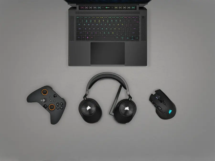 Alt View 15. CORSAIR - HS Series HS55 Wireless Gaming Headset for PC, PS5, and Mobile - Carbon.