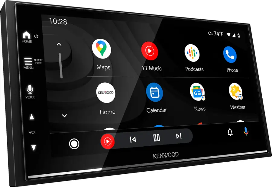 Alt View 17. Kenwood - 6.8" - Android Auto & Apple CarPlay - Built-in Bluetooth - In-Dash Digital Media Receiver - Black.