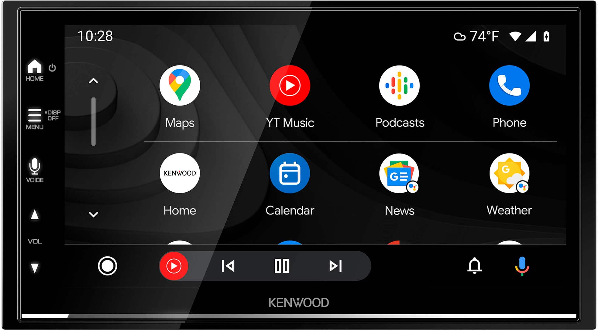 Alt View 21. Kenwood - 6.8" - Android Auto & Apple CarPlay - Built-in Bluetooth - In-Dash Digital Media Receiver - Black.