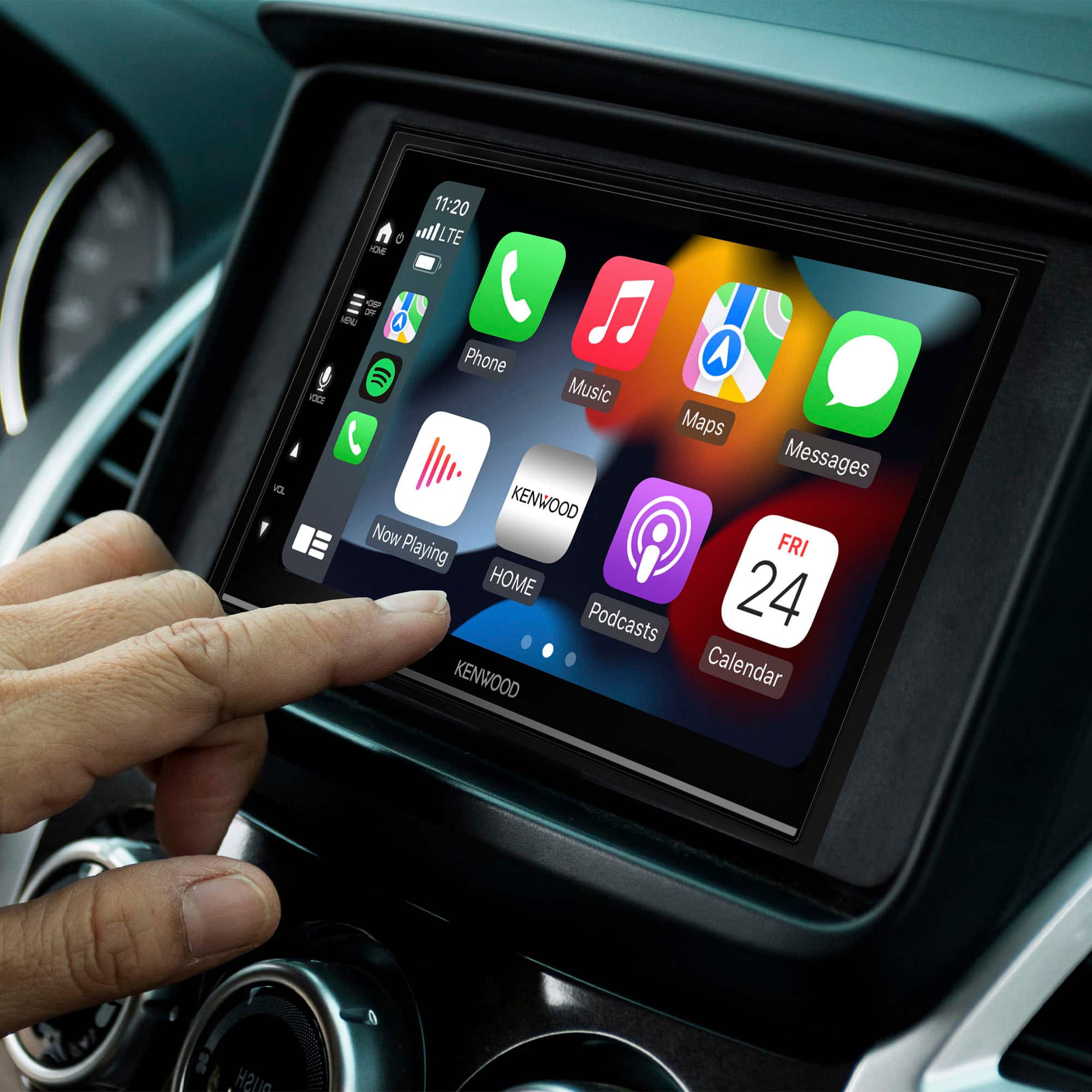 Alt View 22. Kenwood - 6.8" - Android Auto & Apple CarPlay - Built-in Bluetooth - In-Dash Digital Media Receiver - Black.