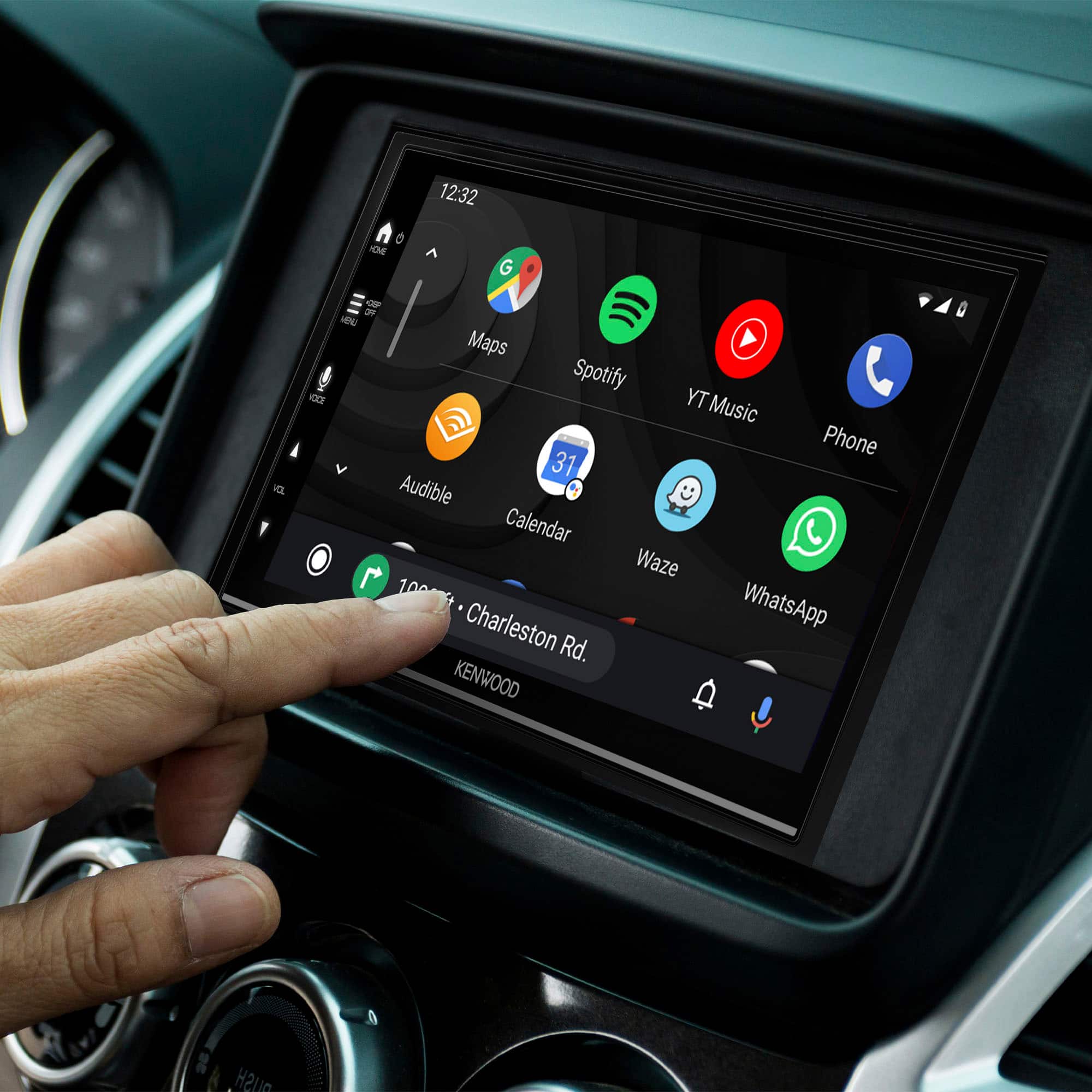 Alt View 24. Kenwood - 6.8" - Android Auto & Apple CarPlay - Built-in Bluetooth - In-Dash Digital Media Receiver - Black.