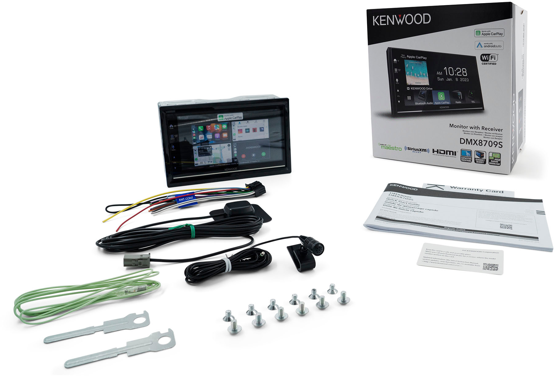 Kenwood 6.8 Android Auto & Apple CarPlay Built-in Bluetooth In-Dash Digital  Media Receiver Black DMX8709S - Best Buy