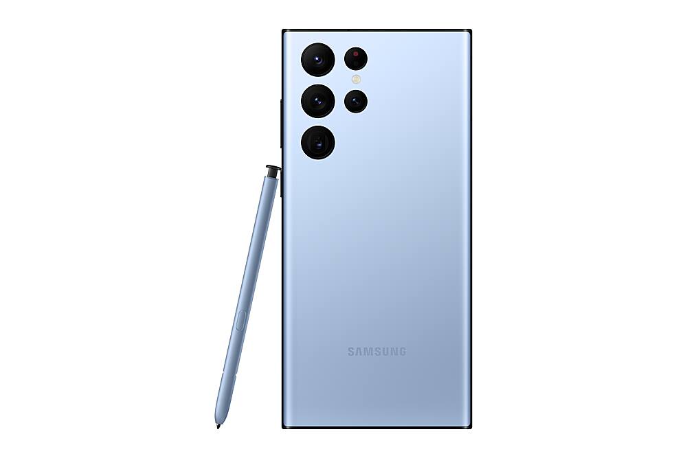 Alt View 2. Samsung - Pre-Owned Galaxy S22 Ultra 5G 128GB (Unlocked) - Sky Blue.