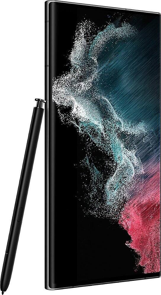 Alt View 1. Samsung - Pre-Owned Galaxy S22 Ultra 5G 128GB (Unlocked) - Phantom Black.