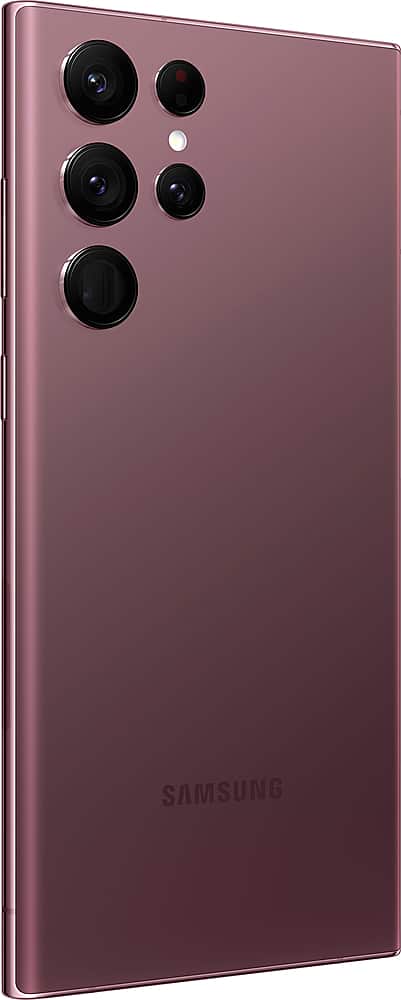 Alt View 18. Samsung - Pre-Owned Excellent Galaxy S22 Ultra 5G 128GB (Unlocked) - Burgundy.
