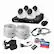 Angle. Swann - 4 Channel, 4 Dome Camera, Indoor/Outdoor, Wired 1080p Full HD DVR Security System with 64GB Micro SD Card - White.
