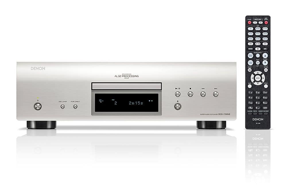 Angle View: Denon - DCD-1700NE CD/SACD Player - Silver