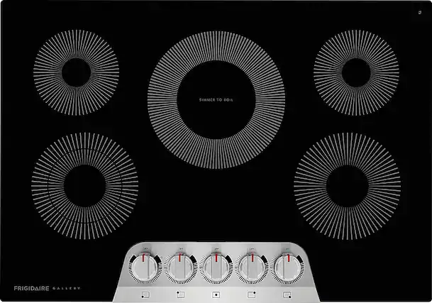 Front. Frigidaire - Gallery 30 inch Built-In Electric Cooktop - Stainless Steel.