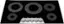 Angle. Frigidaire - Gallery 36 inch Built-In Electric Cooktop - Stainless Steel.