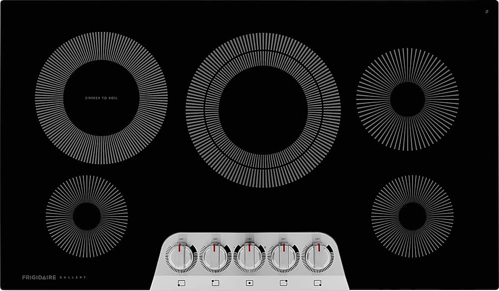 Frigidaire - Gallery 36" Built-In Electric Cooktop - Stainless Steel - Front_Zoom