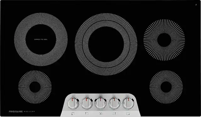 Front. Frigidaire - Gallery 36 inch Built-In Electric Cooktop - Stainless Steel.