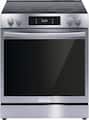Frigidaire - Gallery 30 in. Wide 5 elements 6.2 Cu. Ft. Freestanding Electric Total Convection Range with Self-cleaning and Air Fry - Stainless Steel