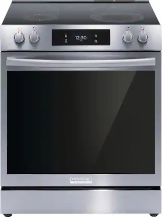 Angle. Frigidaire - Gallery 6.2 Cu. Ft. Freestanding Electric Total Convection Range - Stainless Steel.