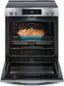 Left. Frigidaire - Gallery 6.2 Cu. Ft. Freestanding Electric Total Convection Range - Stainless Steel.