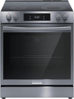 Frigidaire - Gallery 6.2 Cu. Ft. Freestanding Electric Convection Range with Self Clean and Air Fry - Black Stainless Steel - Front_Zoom