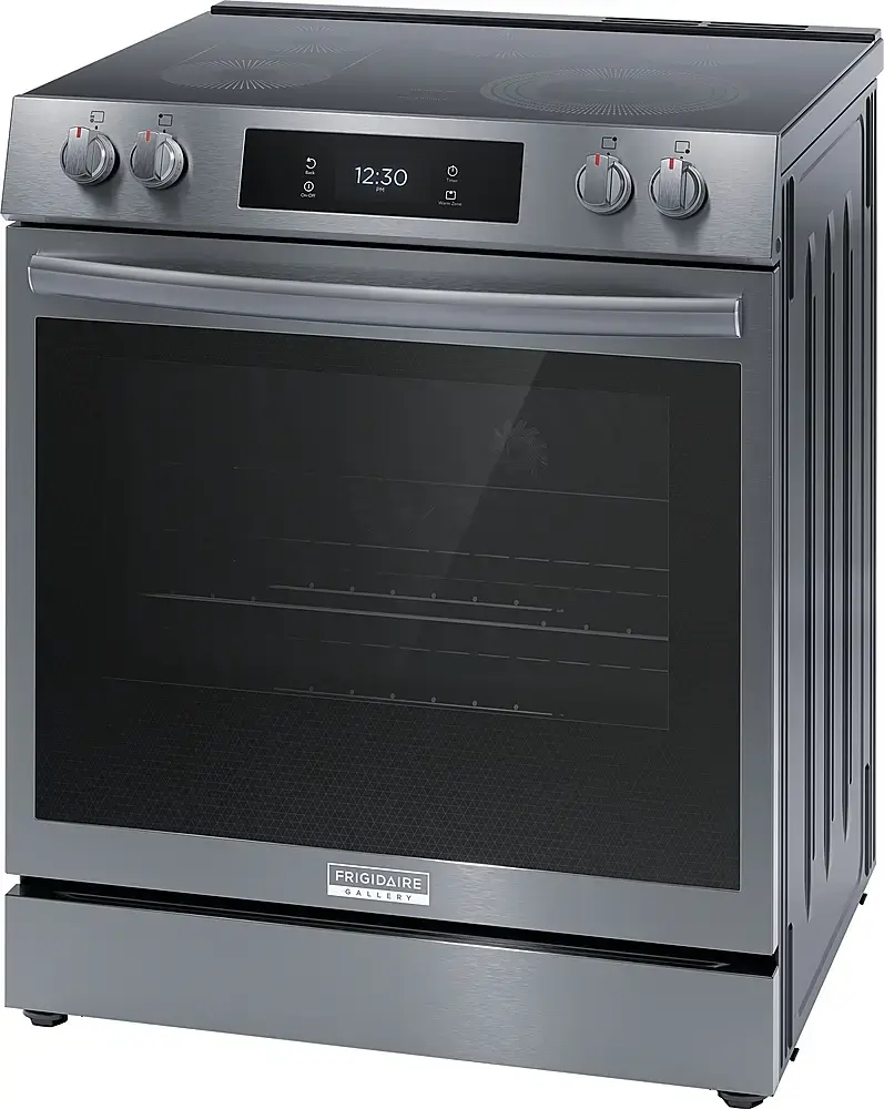Alt View 11. Frigidaire - Gallery 6.2 Cu. Ft. Freestanding Electric Convection Range with Self Clean and Air Fry - Black Stainless Steel.