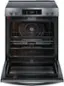 Left. Frigidaire - Gallery 6.2 Cu. Ft. Freestanding Electric Convection Range with Self Clean and Air Fry - Black Stainless Steel.