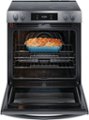 Angle Zoom. Frigidaire - Gallery 6.2 Cu. Ft. Freestanding Electric Convection Range with Self Clean and Air Fry - Black Stainless Steel.