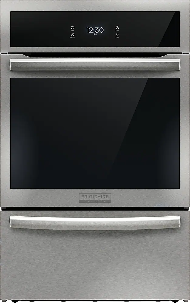 Front. Frigidaire - Gallery 24 inch Single Gas Wall Oven with Air Fry - Stainless Steel.