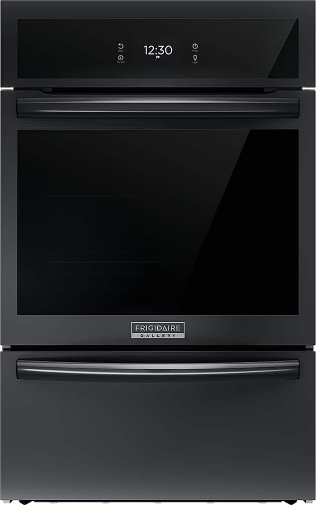Frigidaire - Gallery 24 inch Single Gas Wall Oven with Air Fry - Black - Front_Zoom