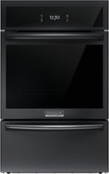 Frigidaire - Gallery 24 inch Single Gas Wall Oven with Air Fry - Black - Front_Zoom