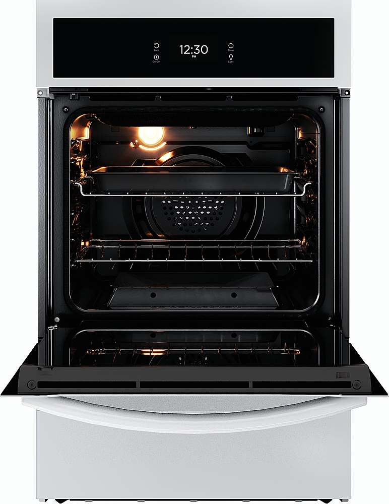 Angle View: Bosch - 500 Series 30" Built-In Single Electric Convection Wall Oven - Stainless Steel