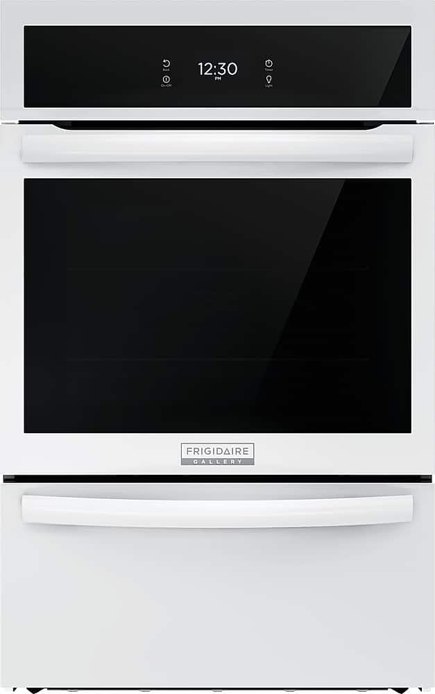 Front. Frigidaire - Gallery 24 inch Single Gas Wall Oven with Air Fry - White.