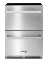 Thor Kitchen - 5.4 Cu. Ft. Indoor Outdoor Refrigerator Drawers - Silver - Front_Zoom