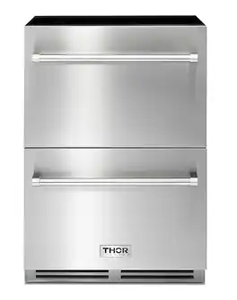 Thor Kitchen - 5.4 Cu. Ft. Indoor Outdoor Refrigerator Drawers - Silver