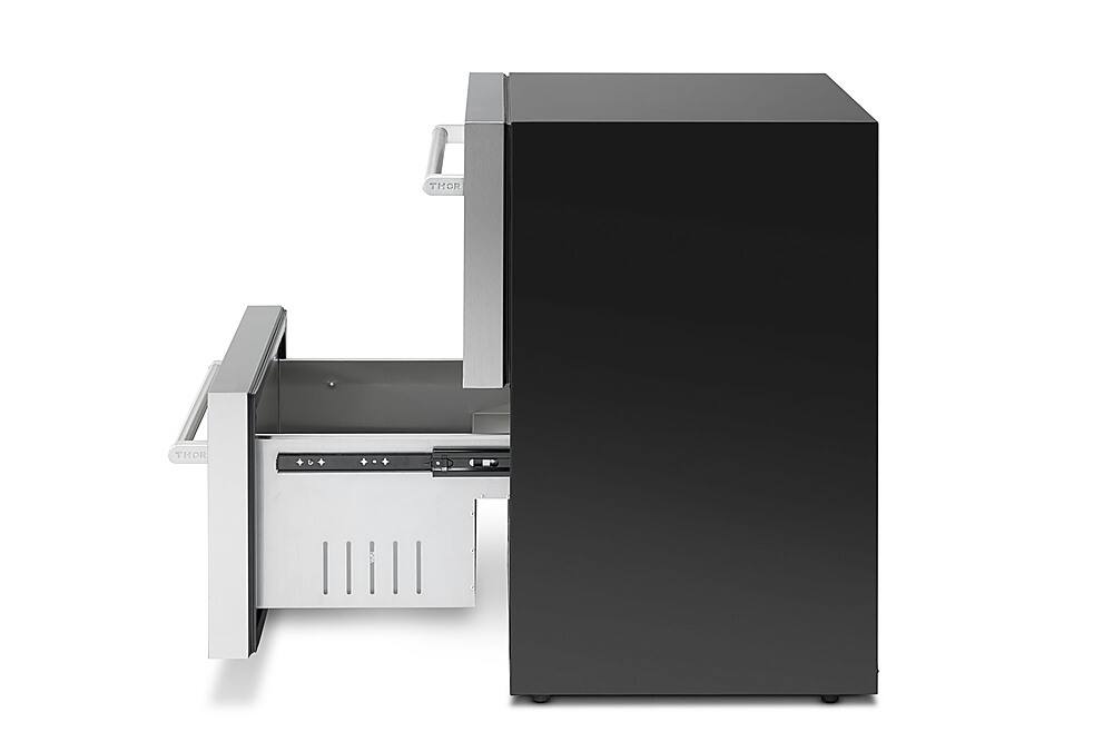 Left. Thor Kitchen - 5.4 Cu. Ft. Indoor Outdoor Refrigerator Drawers - Silver.