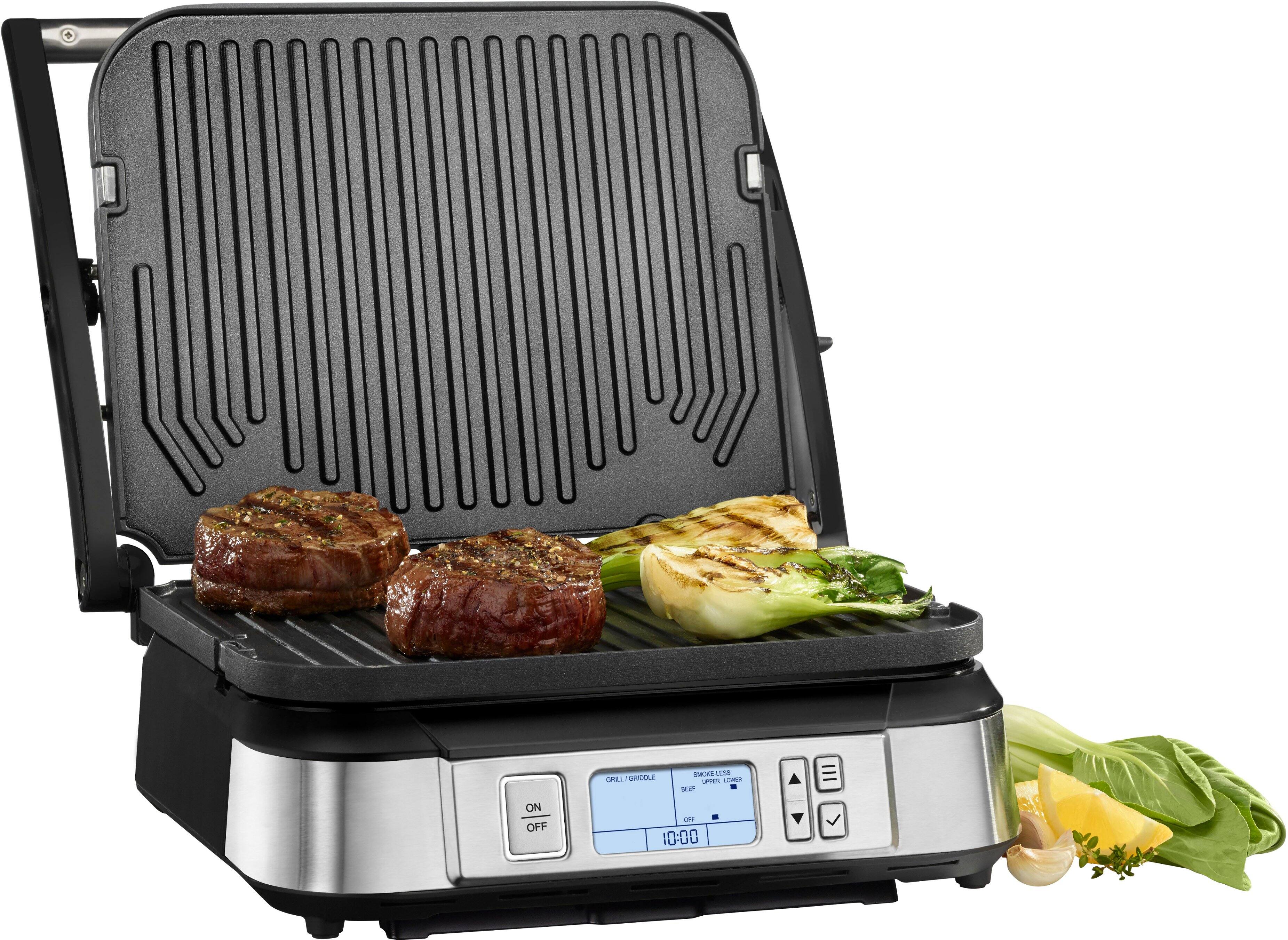 Alt View 12. Cuisinart - Countertop Indoor Contact Griddler with Smoke-Less Mode GR-6SP1 - Stainless Steel.