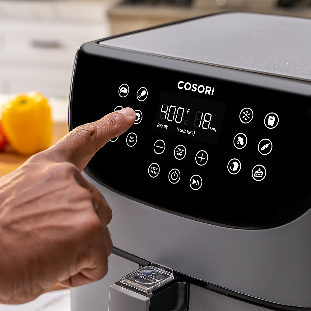 COSORI Pro II 5.8-Quart Smart Air Fryer, 12-in-1, Walmart Exclusive Bonus,  Voice Control, Light Gray 