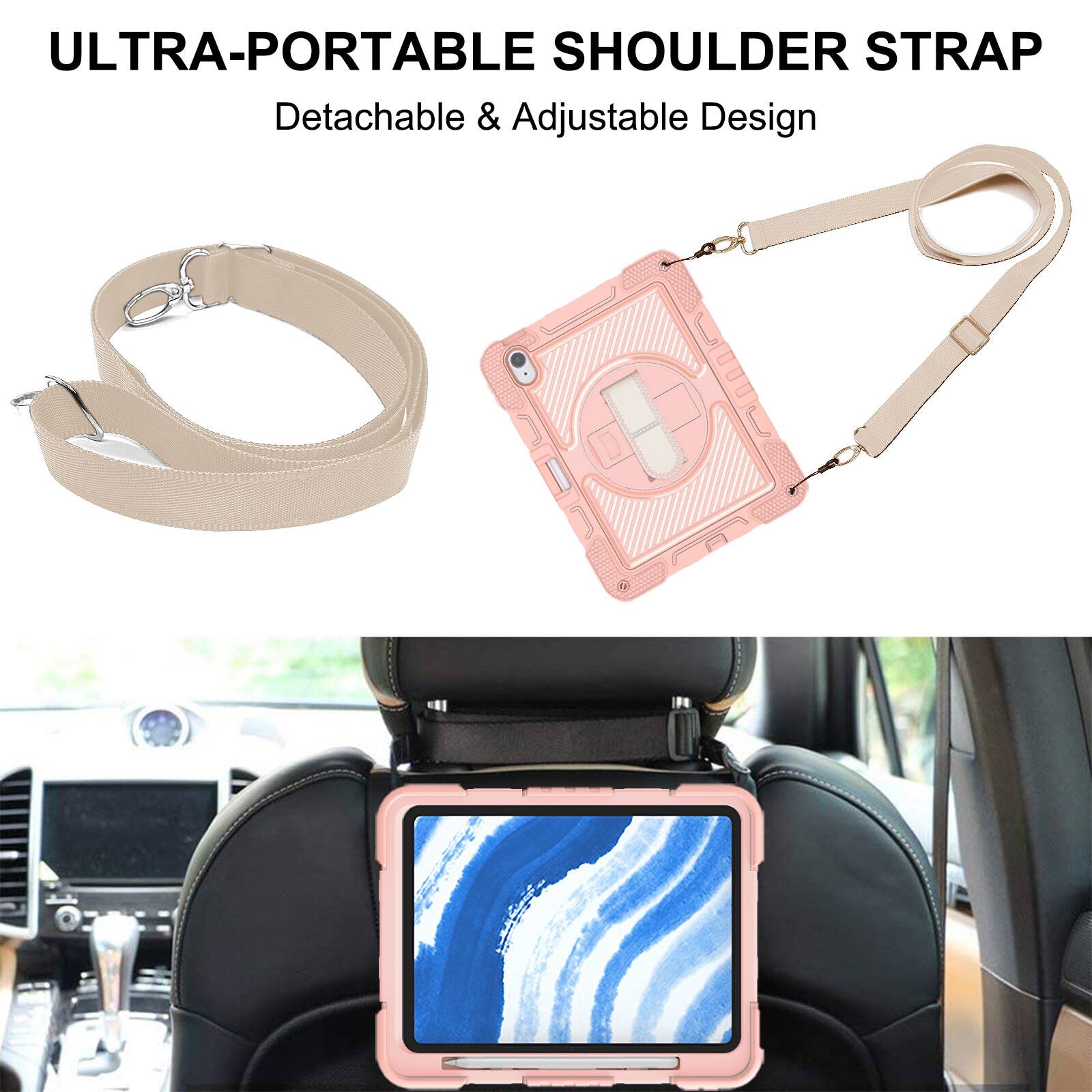 ULTRA-PORTABLE SHOULDER STRAP  
Detachable & Adjustable Design