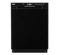 LG - 24-in Front Control Built-In Stainless Steel Tub Dishwasher with SenseClean and 52 dBA - Black