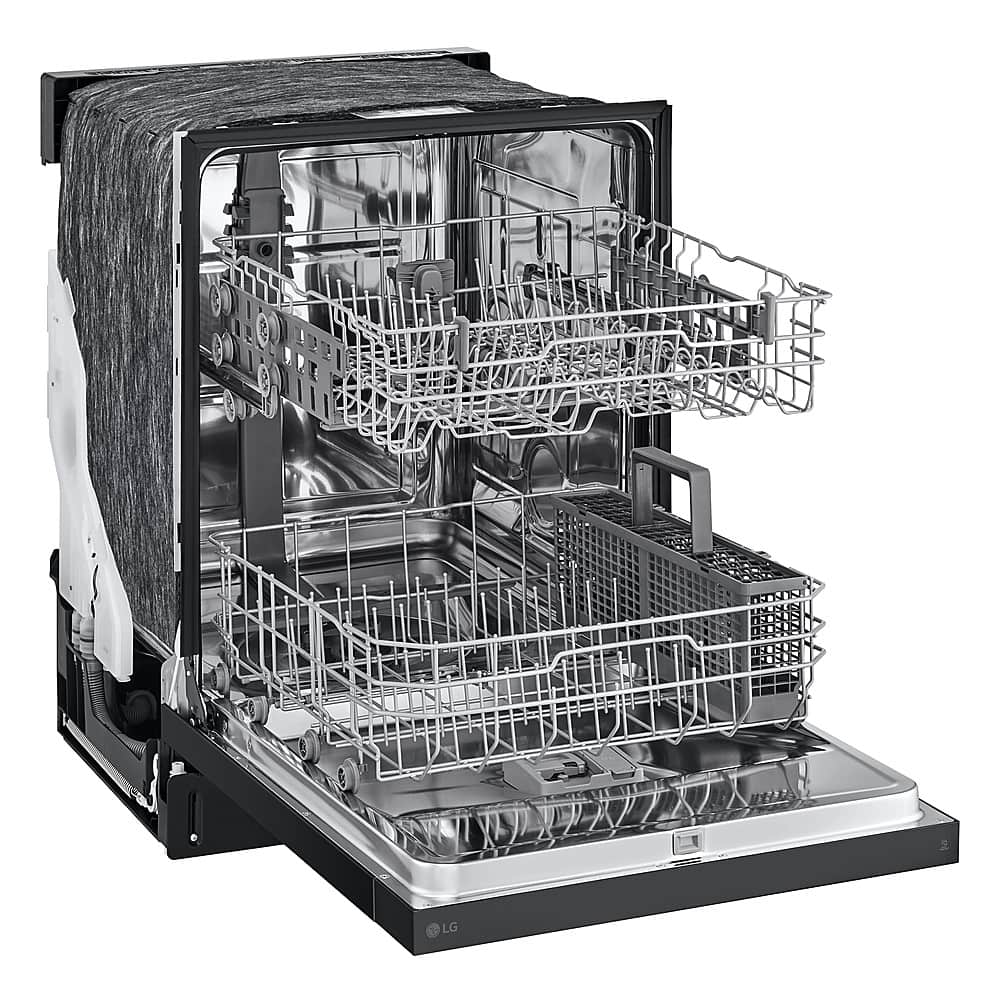 Alt View 11. LG - 24" Front Control Built-In Stainless Steel Tub Dishwasher with SenseClean and 52 dBA - Black.