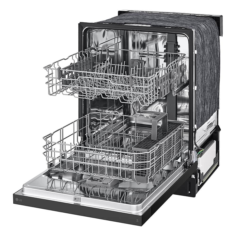 Alt View 14. LG - 24" Front Control Built-In Stainless Steel Tub Dishwasher with SenseClean and 52 dBA - Black.