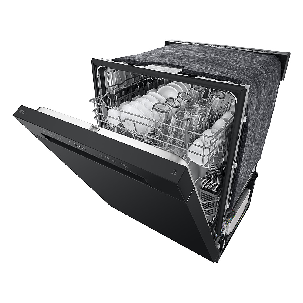 Alt View 16. LG - 24" Front Control Built-In Stainless Steel Tub Dishwasher with SenseClean and 52 dBA - Black.