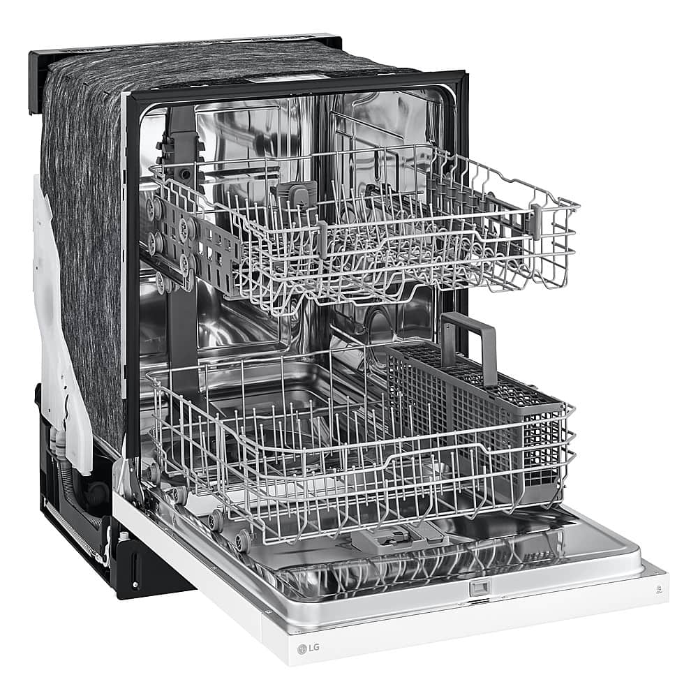 Alt View 11. LG - 24" Front Control Built-In Stainless Steel Tub Dishwasher with SenseClean and 52 dBA - White.