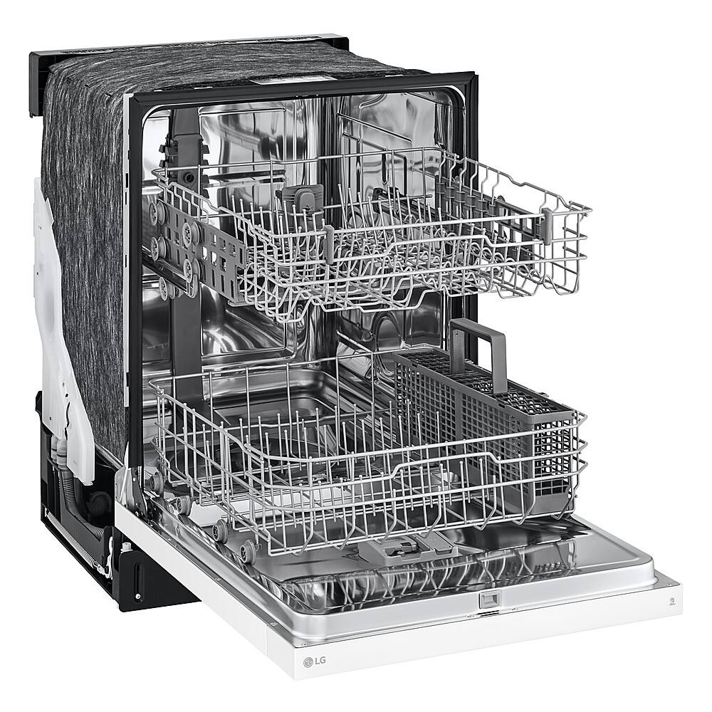 Alt View 11. LG - 24" Front Control Built-In Stainless Steel Tub Dishwasher with SenseClean and 52 dBA - White.