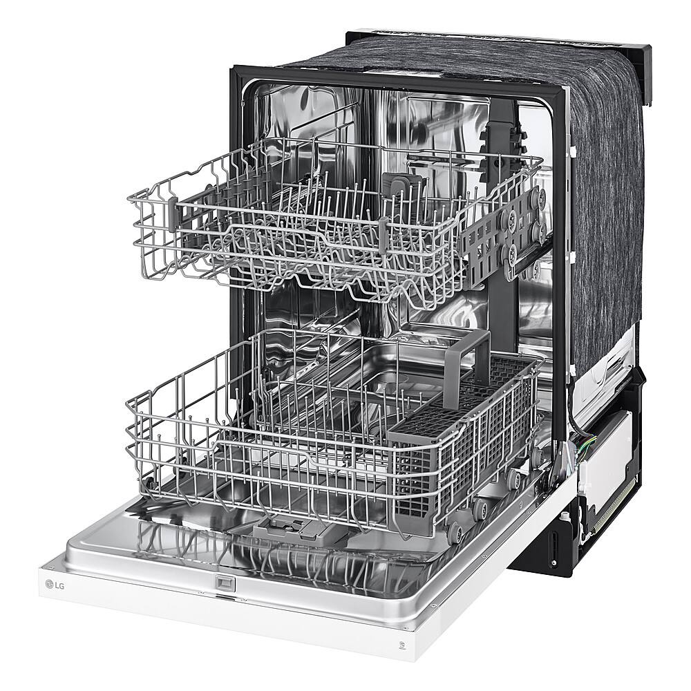 Alt View 14. LG - 24" Front Control Built-In Stainless Steel Tub Dishwasher with SenseClean and 52 dBA - White.