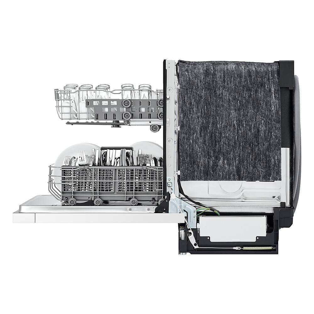 Alt View 22. LG - 24" Front Control Built-In Stainless Steel Tub Dishwasher with SenseClean and 52 dBA - White.