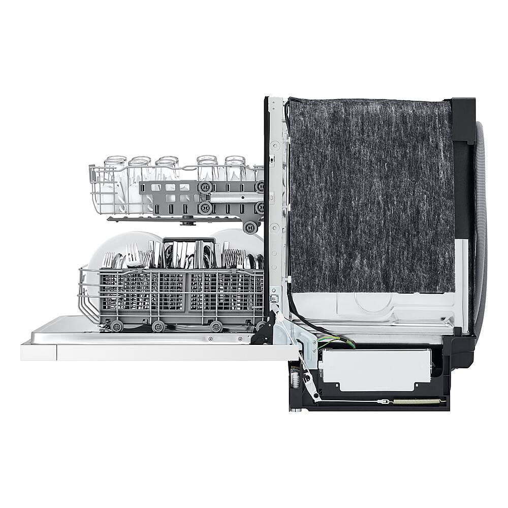 Alt View 23. LG - 24" Front Control Built-In Stainless Steel Tub Dishwasher with SenseClean and 52 dBA - White.