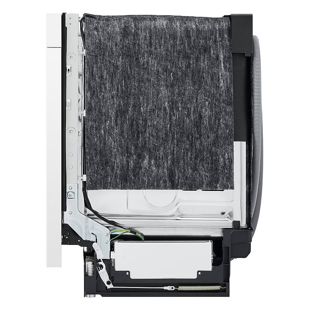 Alt View 24. LG - 24" Front Control Built-In Stainless Steel Tub Dishwasher with SenseClean and 52 dBA - White.